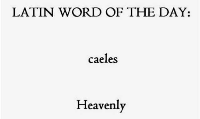 latin word of the day day: heavenly caeles black white handwriting writing quote meaning description definition pinterest tumblr quote quotes