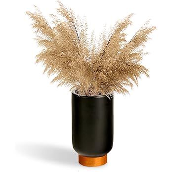 Amazon.com: Home Decor Modern Flower Ceramic Vase with Gold Trim, Decorative Boho Centerpieces Living Room, Bedroom, Kitchen, Office (White) : Home & Kitchen