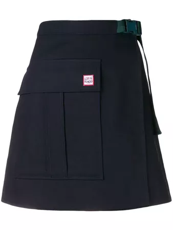 Kenzo Front Button A-line Skirt