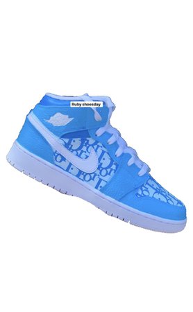 Blue Dior x Nike Air Jordan