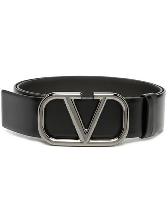 Shop Valentino Garavani VLOGO leather belt with Express Delivery - FARFETCH