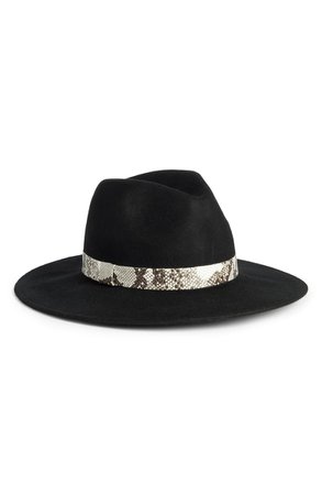 Treasure & Bond Snakeskin Trim Wool Panama Hat | Nordstrom