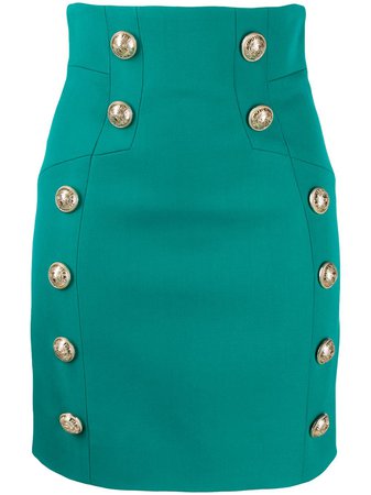 Balmain Buttoned Detailed Mini Skirt - Farfetch