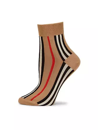 Shop Burberry Vertical Icon Stripe Crew Socks | Saks Fifth Avenue