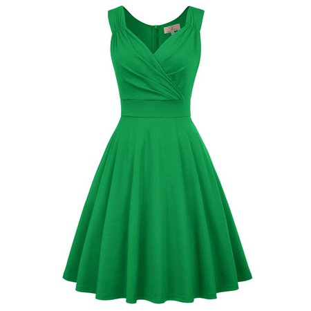 Vintage Green Flare Dress
