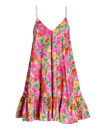 Caroline Constas Laurel Ruffled Floral Mini Dress | INTERMIX®