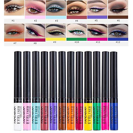 Amazon.com : Matte Liquid Eyeliner, Spdoo 12 Colors Waterproof High Pigmented Colorful Eye Liner Pen Set : Beauty