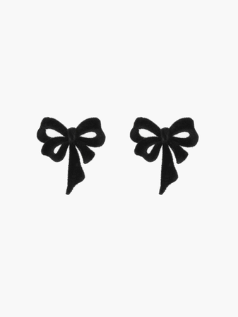 black bow earrings