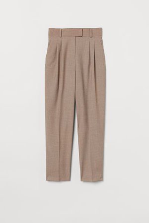 Creased Pants - Beige - Ladies | H&M US