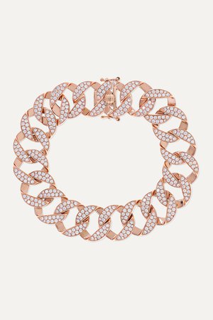 Rose gold 18-karat rose gold diamond bracelet | Anita Ko | NET-A-PORTER