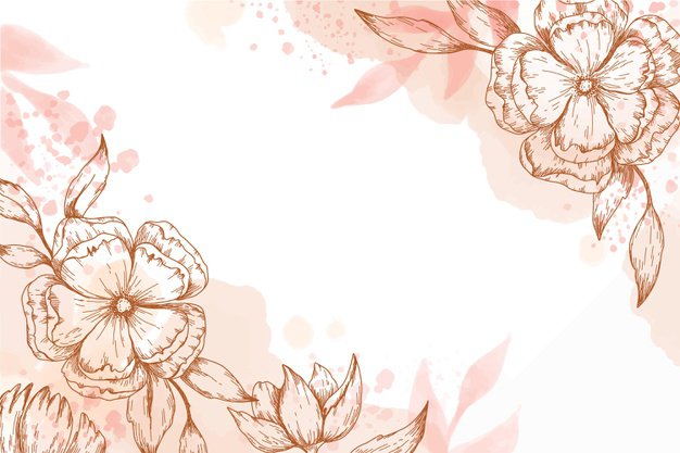 Free Vector | Hand painted wallpaper with hand drawn floral elements