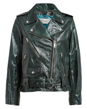 Chiodo Oversized Leather Moto Jacket