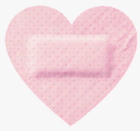 pink heart band aid