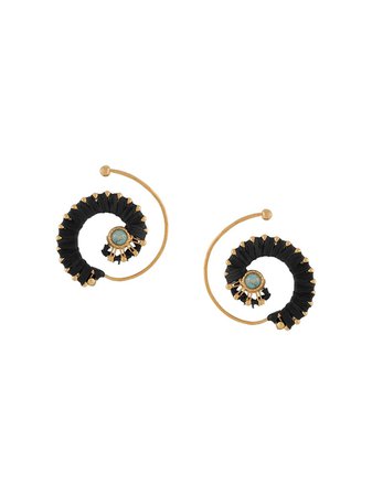 Shop gold & black Gas Bijoux Calliope swirl earrings with Express Delivery - Farfetch
