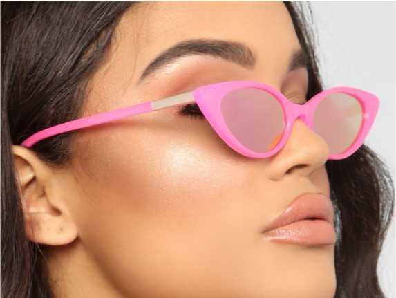 pink shades glasses