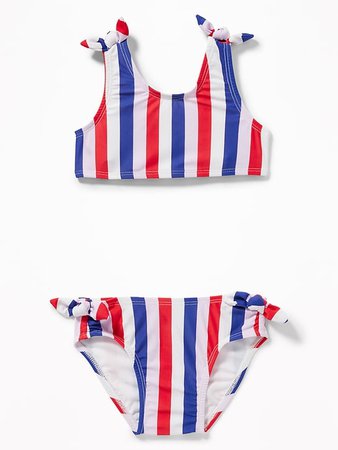 Knotted Bow-Tie Bikini Swim Set for Toddler Girls | Old Navy