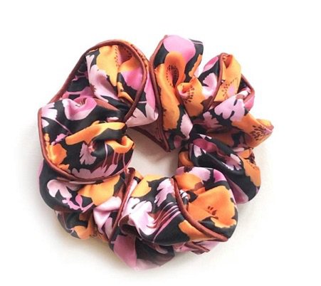 Rixo Abstract 60s Floral Scrunchie
