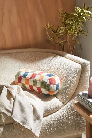 Brody Checkerboard Bolster Pillow | Urban Outfitters