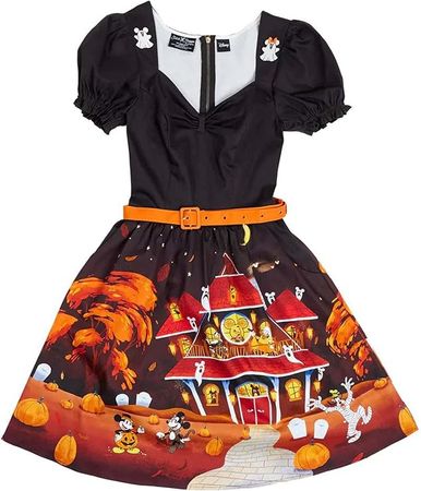 Amazon.com: Loungefly Stitch Shoppe Disney Haunted House Allison Dress (S) : Clothing, Shoes & Jewelry