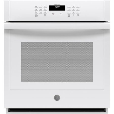 GE 27 in. Smart Single Electric Wall Oven Self-Cleaning in White - JKS3000DNWW - The Home Depot