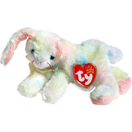 Amazon.com: Cottonball the Ty-Dyed Pastel Nappy Easter Bunny Rabbit - Ty Beanie Babies: Toys & Games