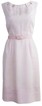 Pretty Pink Linen 60s Dress