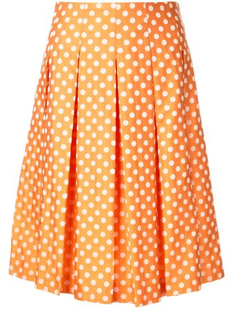 Bambah Pleated Polka Dot Pattern Skirt - Farfetch