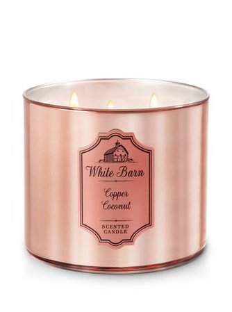 scented candle "copper coconut" by white barn