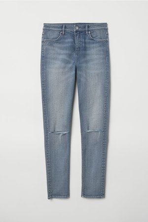 Skinny Regular Ripped Jeans - Denim blue - Ladies | H&M US