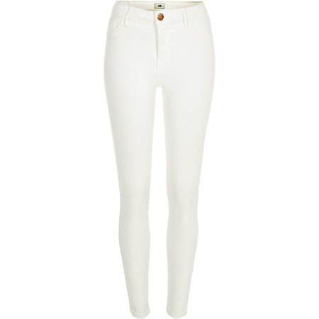 Off white Amelie super skinny jeans | River Island
