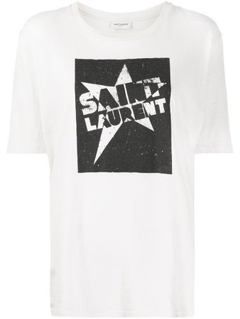 Saint Laurent logo print oversized T-shirt