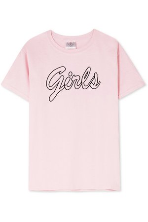 DOUBLE TROUBLE GANG Girls embroidered cotton-jersey T-shirt