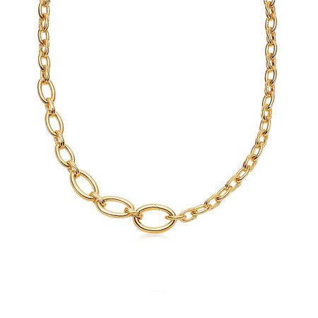 Gold Large Graduated Oval Chain Necklace | Missoma Limited