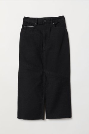 Long Denim Skirt - Black - Ladies | H&M US