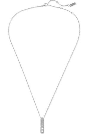 Messika | My First Diamond 18-karat white gold diamond necklace | NET-A-PORTER.COM