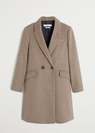 Lapels wool coat - Women | Mango USA