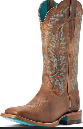 Teal and Brown Cowgirl Boots
