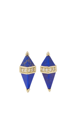 SORELLINA Pietra 18-karat gold, lapis lazuli and diamond earrings