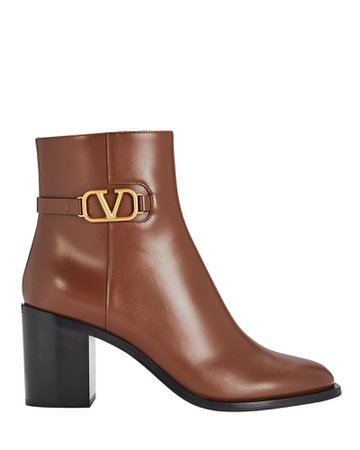 Valentino Garavani VLogo Leather Ankle Boots | INTERMIX®
