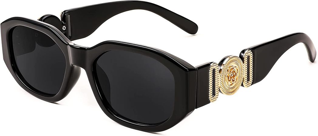 Amazon.com: FEISEDY Small Square Sunglasses for Women Men Vintage Trendy Irregular Sunglasses B2322 : Clothing, Shoes & Jewelry