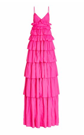 Rylie Tiered Nylon Maxi Dress By Staud | Moda Operandi