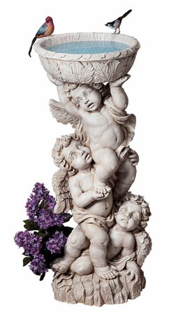Sculpture ange italien trois chérubins avec urne statue en résine tridimensionnelle | eBay