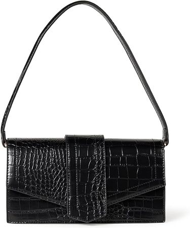 Amazon.com: The Drop Women's Safiya Flap Shoulder Bag, Black, One Size : Clothing, Shoes & Jewelry