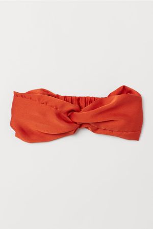 Hairband with Knot Detail - Orange - Ladies | H&M US