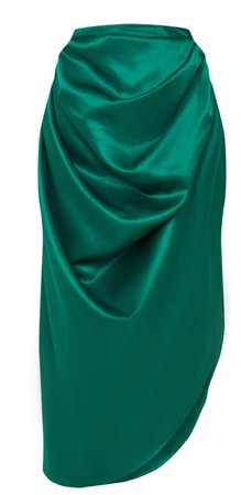 emerald green skirt- PLT