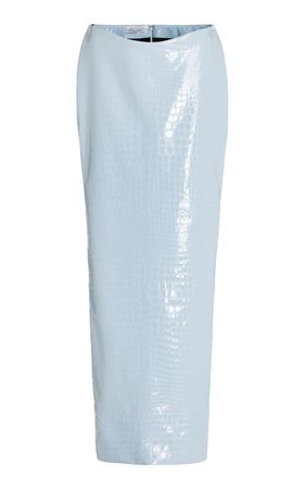 Patent-Embossed Maxi Skirt By Laquan Smith | Moda Operandi