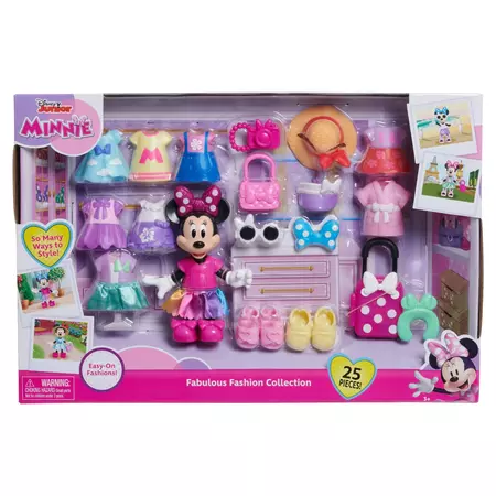 Disney Junior Minnie Mouse Fabulous Fashion Collection Articulated Doll and Accessories, 22-pieces, Kids Toys for Ages 3 up - Walmart.com