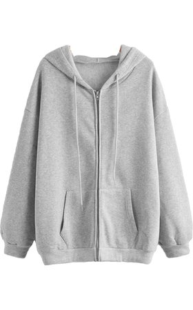 grey zip up hoodie