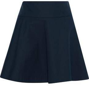 Flared Cotton-blend Mini Skirt