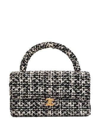 Chanel Pre-Owned 1993 CC Tweed Sequinned Handbag - Farfetch